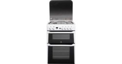 Indesit ID60G2W 60cm Freestanding Double Oven Gas Cooker in White